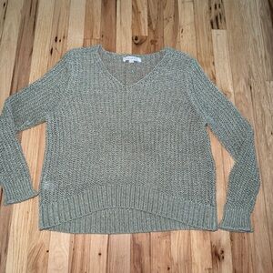 Ann Taylor LOFT Open Knit V-Neck Sweater - XL